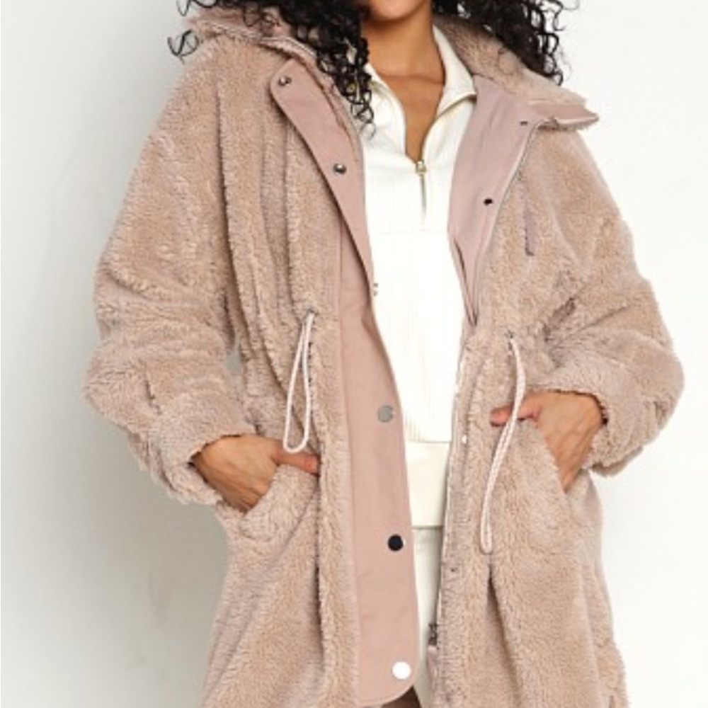 Varley Sherpa Jones Coat Mushroom